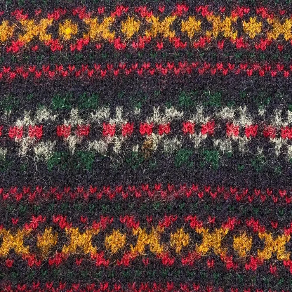 Vintage 80s LL Bean Fair Isle Nordic Wool Sweater Mens XL Multicolor Crewneck